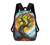 sinyumoney Twisted Enchanted Tree Gothic Fantasy Art Sacs À Dos Pour Enfants, Cartables Imprimés En 3D, Sacs À Dos Pour Élèves Du Primaire Et Du Collège (garçons Et Filles) 17inch