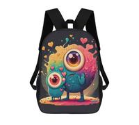 sinyumoney Two-eyed Monster Love Sacs À Dos Imprimés En 3D Pour Enfants, Sacs D'école Tendance Pour Garçons, Sacs De Voyage, Sacs Scolaires Pour Élèves Du Primaire 17inch