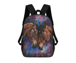 sinyumoney Two Horses In Love Sacs À Dos Scolaires Pour Enfants, Sac D'école Imprimé En 3D Pour Garçons, Élèves Du Primaire Et Du Collège 17inch