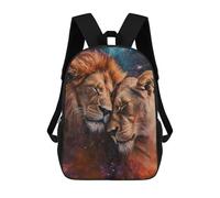 sinyumoney Two Lions In Love Sacs À Dos Scolaires Pour Enfants, Sac D'école Imprimé En 3D Pour Garçons, Élèves Du Primaire Et Du Collège 17inch