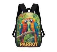 sinyumoney Two Macaws in Jungle Sacs À Dos Pour Garçons, Cartables Imprimés En 3D, Sacs À Dos De Voyage Tendance Pour Garçons (primaire, Collège) 17inch