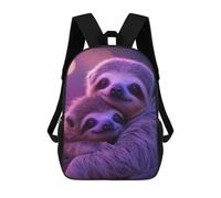 sinyumoney Two Sloths Hugging Sac À Dos Enfant, Sac D'école, Sac À Dos Imprimé 3D Avec Motif De Dessin Animé, Grande Capacité, Pour Garçons Et Filles 17inch