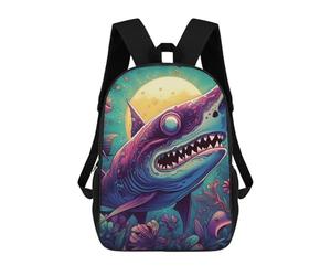 sinyumoney Underwater Fantasy Bioluminescent Shark Sac À Dos Imprimé Pour Enfants, Sac D'école, Sac De Voyage Pour Adultes Et Enfants 17inch