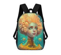 sinyumoney Underwater Fantasy Portrait Sac À Dos Scolaire Pour Enfants Imprimé En 3D, Idéal Pour Les Voyages Et Les Lectures, Pour Les Garçons Et Les Élèves Du Primaire 17inch
