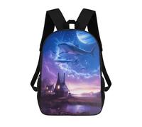 sinyumoney Underwater Fantasy Village Sacs À Dos Scolaires Pour Garçons Et Filles, Sacs À Dos Décontractés Pour Le Sport, Sacs À Dos De Grande Capacité Pour L'école Primaire 17inch