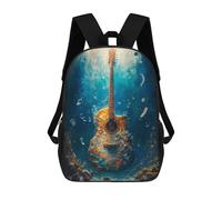 sinyumoney Underwater Guitar Melody Sacs À Dos Décontractés Pour Enfants, Sacs D'école Pour Adolescents, Filles Et Garçons, Sacs À Dos Pour Livres 17inch