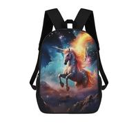 sinyumoney Unicorn in Cosmic Nebula Sac À Dos Scolaire Enfant Tendance Et Décontracté, Sac À Dos Imprimé En 3D Pour Garçon, Grand Sac À Dos 17inch