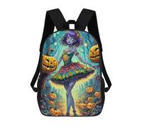 sinyumoney Urban Bloom Fantasy Sac à dos d'écolier pour enfant Sac à dos de loisirs Sac à dos de voyage pour garçons et filles Sac à dos de jour avec grande capacité, Forêt enchantée d'Halloween, 17"