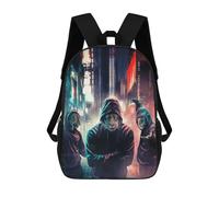 sinyumoney Urban Jungle Warriors Sac À Dos Imprimé En 3D, Sac D'école Décontracté Et Tendance Pour Enfants, Sac D'école Pour Garçons, Collégiens 17inch