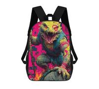sinyumoney Urban Scale - The Neon Reptile’s Fury Sacs À Dos Pour Enfants, Cartables Imprimés En 3D, Sacs À Dos Pour Élèves Du Primaire Et Du Collège (garçons Et Filles) 17inch