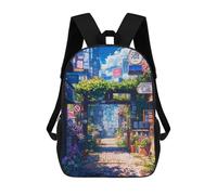 sinyumoney Urban Torii Gate Sac À Dos Scolaire Pour Filles Et Garçons, Avec Poche, Sac À Dos Tendance Pour Enfants 17inch