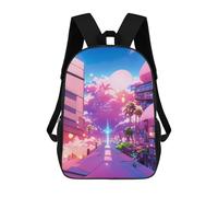sinyumoney Utopian Neon Cityscape -1 Sac À Dos Enfant, Sac À Dos Anime, Grand Sac À Dos Enfant, Sac À Dos Imprimé En 3D Pour Enfants, Cartable, Cartable Pour Garçons Et Filles 17inch