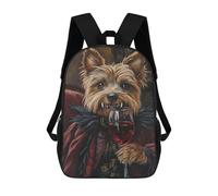 sinyumoney Vampire Dog with Wine Glass Sac À Dos Scolaire Pour Enfants, Imprimé En 3D, Sac À Dos Tendance Pour Garçons, Élèves Du Primaire Et Du Collège 17inch