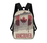 sinyumoney Vancouver Canada Flag Sacs À Dos Décontractés Pour Enfants, Sacs D'école Pour Adolescents, Filles Et Garçons, Sacs À Dos Pour Livres 17inch