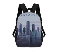 sinyumoney Vancouver Skyline Art Print Sac À Dos Imprimé 3D Pour Enfants, Sac À Dos Léger Pour Écoliers Et Écoliers, Sac À Goûter Pour La Crèche 17inch