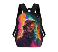 sinyumoney Vibrant Astronaut Artwork -10 Sac À Dos Scolaire Imprimé En 3D Pour Enfants, Sac À Dos De Voyage Tendance Et Décontracté Pour Écoliers 17inch