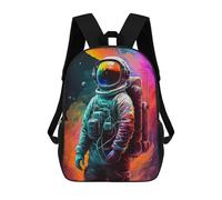 sinyumoney Vibrant Astronaut Artwork -3 Sac À Dos Enfant, Cartable, Sacs À Dos Scolaires Imprimés En 3D Pour Élèves Du Primaire Et Du Collège, Cadeau D'anniversaire Pour Adolescents 17inch