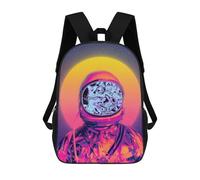 sinyumoney Vibrant Astronaut Artwork -6 Sacs À Dos Pour Enfants, Cartables Imprimés En 3D, Sacs À Dos Pour Élèves Du Primaire Et Du Collège (garçons Et Filles) 17inch