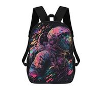 sinyumoney Vibrant Astronaut Artwork -7 Sac À Dos Pour Garçons Et Adolescents, Sacs À Dos Pour Filles, Sacs À Dos Pour Tout-petits, Sacs À Livres Pour L'école Primaire Et Le Collège 17inch