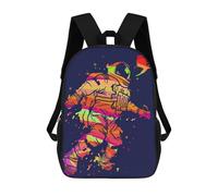 sinyumoney Vibrant Astronaut Artwork -8 Sac À Dos Enfant Tendance Et Amusant, Sac À Dos Pour Garçons Et Adolescents, Sac D'école Imprimé En 3D Pour Garçons 17inch