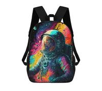 sinyumoney Vibrant Astronaut in Space -6 Sac À Dos Imprimé 3D Pour Enfants, Sac À Dos Léger Pour Écoliers Et Écoliers, Sac À Goûter Pour La Crèche 17inch