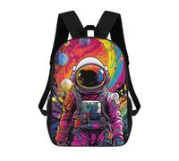 sinyumoney Vibrant Astronaut in Space Sac À Dos Scolaire Pour Enfants, Imprimé En 3D, Sac À Dos Tendance Pour Garçons, Élèves Du Primaire Et Du Collège 17inch