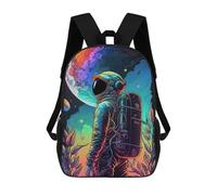 sinyumoney Vibrant Astronaut Journey -1 Sac À Dos Pour Garçons Et Adolescents, Sacs À Dos Pour Filles, Sacs À Dos Pour Tout-petits, Sacs À Livres Pour L'école Primaire Et Le Collège 17inch