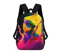 sinyumoney Vibrant Astronaut Splash Art Sac À Dos Scolaire Pour Enfants, Imprimé En 3D, Tendance Et Décontracté, Pour Garçons, Élèves Du Primaire Et Du Collège 17inch