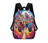 sinyumoney Vibrant Cityscape Gaming Controller Artwork Sacs À Dos Décontractés Pour Enfants, Sacs D'école Pour Adolescents, Filles Et Garçons, Sacs À Dos Pour Livres 17inch