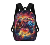 sinyumoney Vibrant Gaming Controller Artwork -107 Sac À Dos En Peluche À Motif Dessin Animé, Sac À Dos 3D Pour Enfants, Idée Cadeau D'anniversaire Pour Garçons Et Filles 17inch
