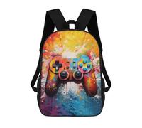 sinyumoney Vibrant Gaming Controller Artwork -125 Sac À Dos Scolaire Pour Enfants, Imprimé En 3D, Sac À Dos Tendance Pour Garçons, Élèves Du Primaire Et Du Collège 17inch