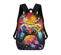 sinyumoney Vibrant Gaming Controller Artwork -132 Sac À Dos Scolaire Pour Enfants, Imprimé En 3D, Pour Garçons, Élèves Du Primaire Et Du Collège 17inch
