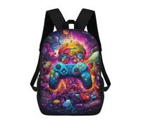 sinyumoney Vibrant Gaming Controller Artwork -26 Sac À Dos Enfant, Sac À Dos Anime, Grand Sac À Dos Enfant, Sac À Dos Imprimé En 3D Pour Enfants, Cartable, Cartable Pour Garçons Et Filles 17inch