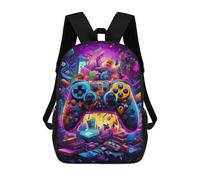 sinyumoney Vibrant Gaming Controller Artwork -29 Sac À Dos Enfant, Sac À Dos Anime, Grand Sac À Dos Enfant, Sac À Dos Imprimé En 3D Pour Enfants, Cartable, Cartable Pour Garçons Et Filles 17inch