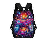 sinyumoney Vibrant Gaming Controller Artwork -34 Sacs À Dos, Sac À Dos Enfant, Sac D'école, Sac À Dos De Voyage Imprimé En 3D, Accessoire De Mode, Sac À Dos Imperméable Pour Enfants 17inch