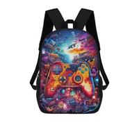 sinyumoney Vibrant Gaming Controller Artwork -53 Sac À Dos Enfant, Cartable, Sac D'école, Motif Dessin Animé 3D, Sac Pour Ordinateur Portable, Pour Garçons Et Filles 17inch
