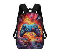 sinyumoney Vibrant Gaming Controller Artwork -55 Sac À Dos Enfant, Cartable, Sac D'école, Motif Dessin Animé 3D, Sac Pour Ordinateur Portable, Pour Garçons Et Filles 17inch