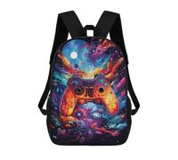 sinyumoney Vibrant Gaming Controller Artwork -80 Sac À Dos Enfant, Sac À Dos Anime, Grand Sac À Dos Enfant, Sac À Dos Imprimé En 3D Pour Enfants, Cartable, Cartable Pour Garçons Et Filles 17inch