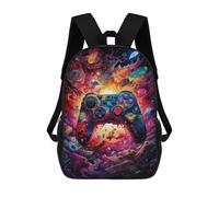 sinyumoney Vibrant Gaming Controller Artwork -85 Sac À Dos Scolaire Pour Enfants, Grand Sac À Dos 3D, Cadeau Pour Enfants 17inch