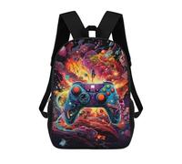 sinyumoney Vibrant Gaming Controller Artwork -92 Sac À Dos Enfant, Sac À Dos Anime, Grand Sac À Dos Enfant, Sac À Dos Imprimé En 3D Pour Enfants, Cartable, Cartable Pour Garçons Et Filles 17inch