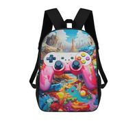 sinyumoney Vibrant Gaming Controller Fantasy Sac À Dos Enfant, Cartable, Sacs À Dos Scolaires Imprimés En 3D Pour Élèves Du Primaire Et Du Collège, Cadeau D'anniversaire Pour Adolescents 17inch
