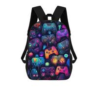 sinyumoney Vibrant Gaming Controllers -25 Sac À Dos Scolaire Pour Enfants, Imprimé En 3D, Sac À Dos Tendance Pour Garçons, Élèves Du Primaire Et Du Collège 17inch