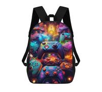 sinyumoney Vibrant Gaming Controllers -27 Sac À Dos Enfant, Sac D'école, Sac À Dos Imprimé 3D Avec Motif De Dessin Animé, Grande Capacité, Pour Garçons Et Filles 17inch