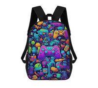 sinyumoney Vibrant Gaming Controllers Illustration Sac À Dos Imprimé 3D Pour Enfants, Sac À Dos Léger Pour Écoliers Et Écoliers, Sac À Goûter Pour La Crèche 17inch