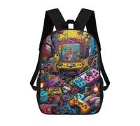 sinyumoney Vibrant Gaming Device Collage -1 Sacs À Dos Décontractés Pour Enfants, Sacs D'école Pour Adolescents, Filles Et Garçons, Sacs À Dos Pour Livres 17inch