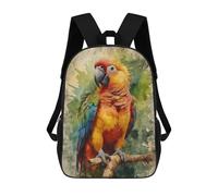 sinyumoney Vibrant Scarlet Macaw Sacs À Dos Scolaires Pour Enfants, Sac D'école Imprimé En 3D Pour Garçons, Élèves Du Primaire Et Du Collège 17inch
