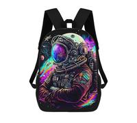 sinyumoney Vibrant Space Explorer Artwork Sac À Dos Imprimé Pour Enfants, Sac D'école, Sac De Voyage Pour Adultes Et Enfants 17inch
