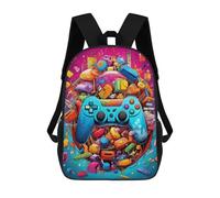 sinyumoney Video Game Controller Artwork Sac À Dos Imprimé Pour Enfants, Sac D'école, Sac De Voyage Pour Adultes Et Enfants 17inch