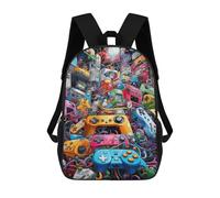 sinyumoney Video Game Controllers A Visual Symphony -2 Sacs À Dos Pour Enfants, Cartables 3D Personnalisés Pour Garçons Et Filles, Grands Sacs À Dos Scolaires Décontractés 17inch