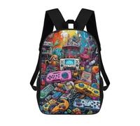 sinyumoney Video Game Controllers in A Fantasy World Sac À Dos Scolaire Pour Enfants, Imprimé En 3D, Sac À Dos Tendance Pour Garçons, Élèves Du Primaire Et Du Collège 17inch